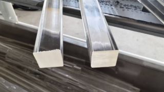 Linea di estrusione di bastoncini per aste in PMMA acrilico trasparente
