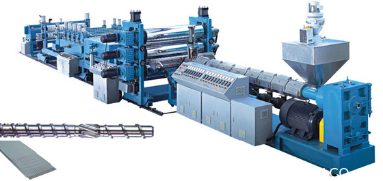 Macchina di plastica pp delle mattonelle di tetto di multi funzione che copre le mattonelle dello strato che fanno capacità della macchina 200-350kg/Hr